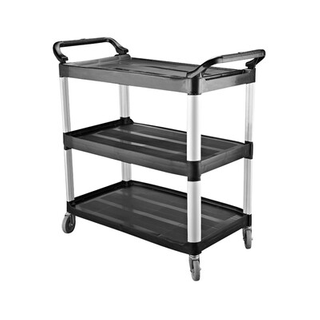 Utility Trolley Black 3 Shelf 1020X500X960Mm