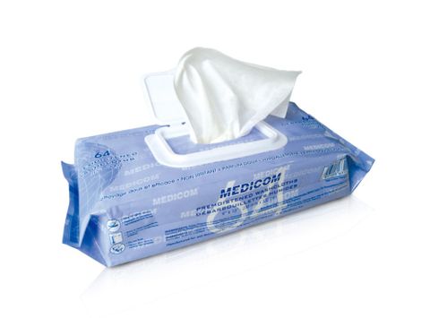 Medicom Pre-Moistened Wash Cloth /8