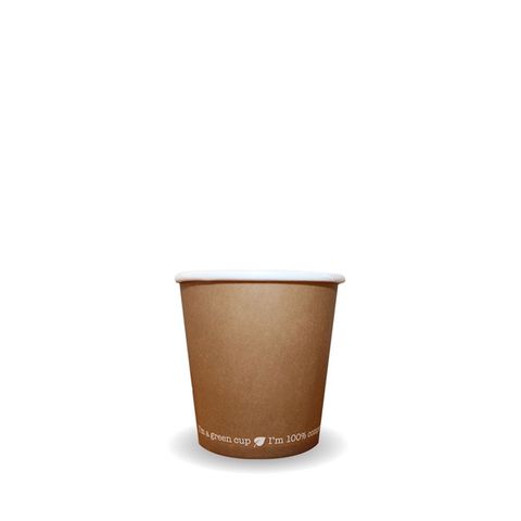 Coffee Cup Single Wall 4Oz Kraft /50
