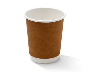 Double Wall Cup PE Coated Kraft 8oz