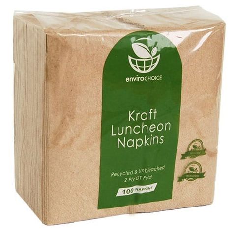 Napkins 2Ply Lunch B/Kraft Fold Ctn 2000