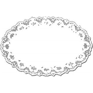 Doyley Oval White Lace 164 X 230 Mm Pkt 250 (8)