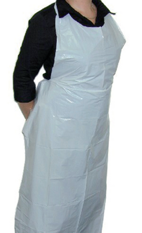 Prime Source Plastic Tear-Off Aprons White /1000