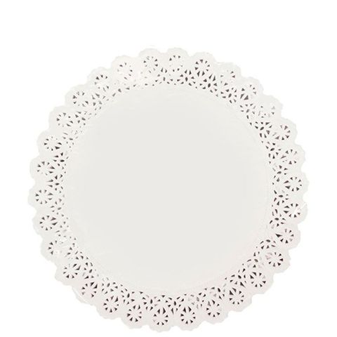 Doyley Round White Lace 9" 230 Mm Pkt 250 (8)