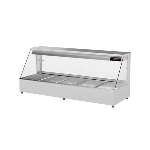 Woodson Straight Glass Hot Food Display 5 Module