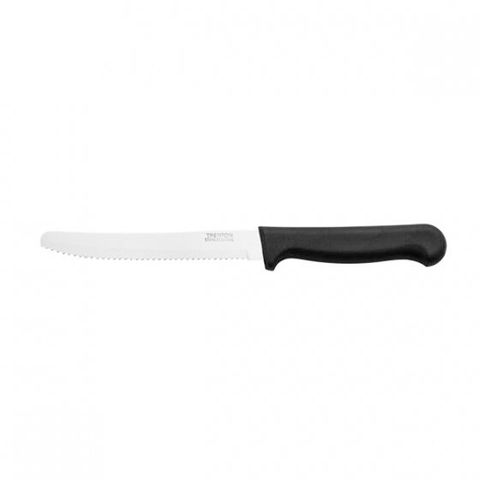 Steak Knife Round Tip Black Handle Each