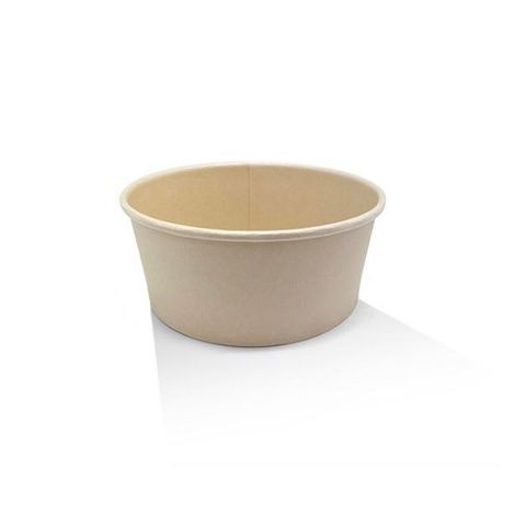 Salad Bowl PE Coated Bamboo Kraft 25oz 740ml 150 X 128 X 60mm