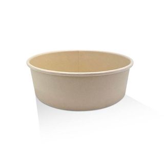 Salad Bowl PE Coated Bamboo Kraft 42oz 1242ml 185 X 160 X 68mm