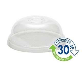 Eco Dome rPET Lid To Suit 8-10oz Clarity Cold Cup