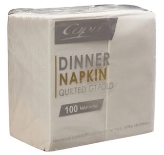 Capri Dinner Napkin Quilted GT Fold White /1000
