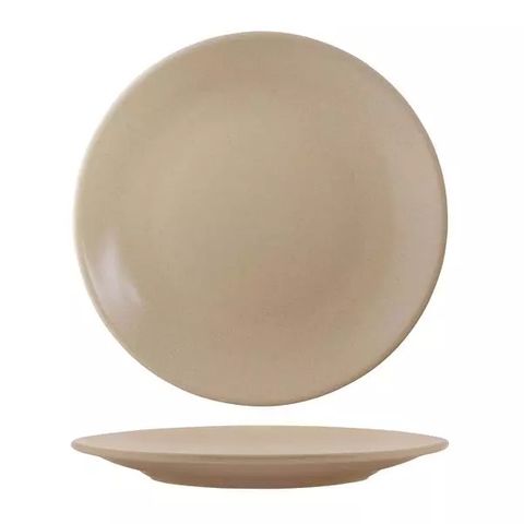 Sand Round Coupe Plate, Colour Range:&nbsp;Sand, Diameter:&nbsp;285&nbsp;mm, Brand:&nbsp;Zuma