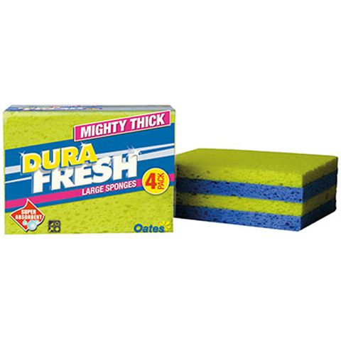 Oates Durafresh Thick 'N' Large Sponge / 4Pk