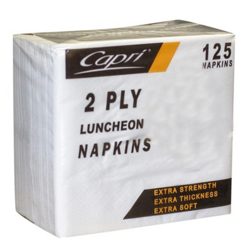 Capri 2Ply Quarter Fold White Luncheon