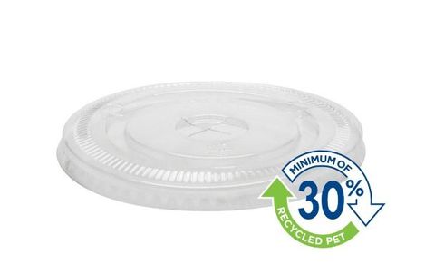 Eco Flat rPET Lid To Suit 15-24oz Clarity Cold Cup