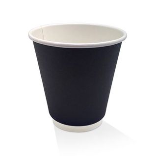 8Oz Double Wall Black Cup