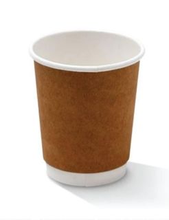 Cup 8oz PE Coated Double Wall Standard Kraft