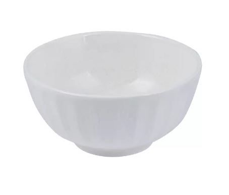 Moda Porcelain Scalloped Round Bowl Snow 140mm