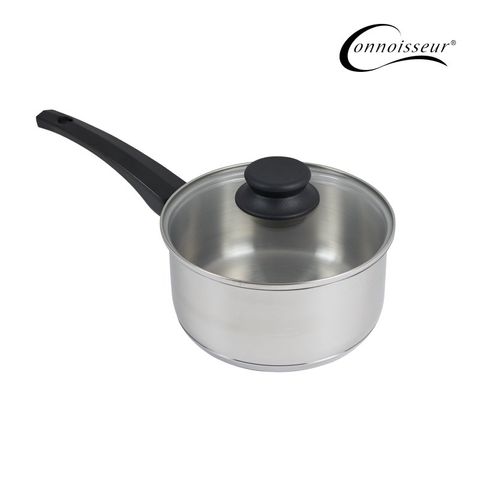 Stainless Steel Saucepan 18cm with Glass Lid 18cm