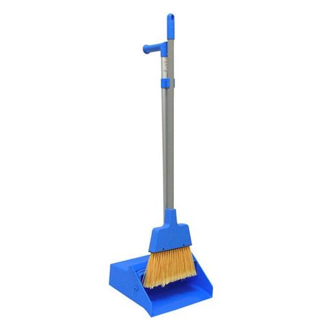 Dustpan Lobby Set Blue W/Broom