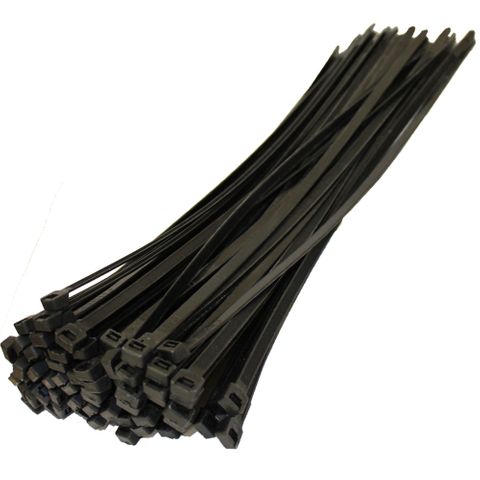 Cable Ties Black 4.8Mm X 200Mm Pkt100