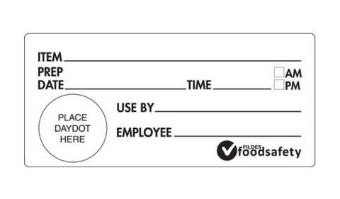 Fildes Foodsafety Removable Shelf Life 102 X 47mm