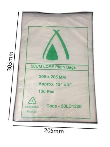 Polybag Plain 305X205X50Um / 1000