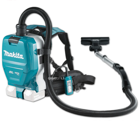 Makita 18Vx2 Brushless Backpack Vacuum inc. Battery & Charger
