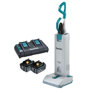 Makita 18Vx2 Brushless Upright Vacuum Kit 2 X 5.0Ah Batteries + DC18RD Charger