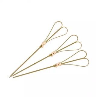 Bamboo Skewer Heart Natural 120mm