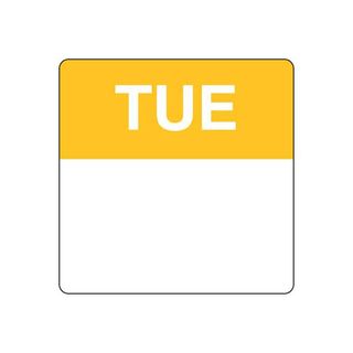 Removable Label Square 40mm Tuesday /500