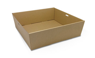 Corrugated Takeaway Tray Medium White 180 X 134 X 45mm