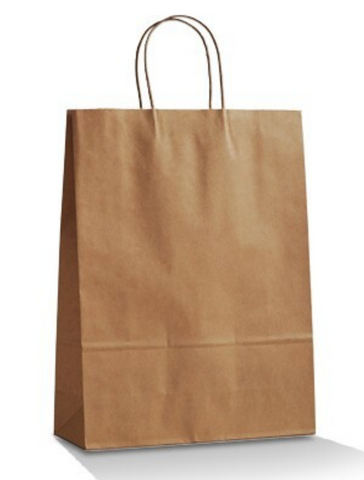 Brown Kraft Bags Medium 350 X 260 X 100mm /250