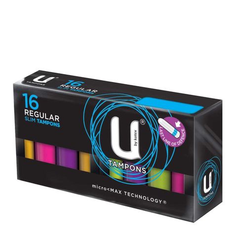 U By Kotex Regular Tampons 16/Pk, 12 Pks/Ctn