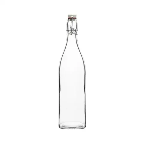Glass Water Bottle 1000Ml - Clear / 12