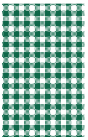 Gingham Greaseproof Paper Green 190 X 310mm