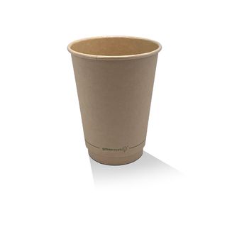 Coffee Cup Aqueouse Coated Double Wall Bamboo 12oz