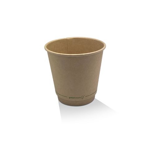 Coffee Cup Aqueouse Coated Double Wall Bamboo 8oz