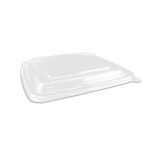 PET Lid Square Takeaway Tray 9" 3 Compartment