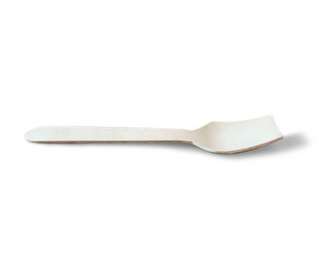 Wooden Gelato Spade Spoon Coated 95mm