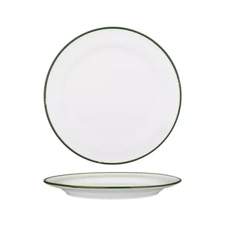 Luzerne Tintin Round Plate White Green 270mm