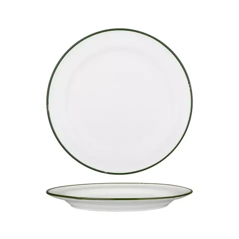 Luzerne Tintin Round Plate White Green 270mm