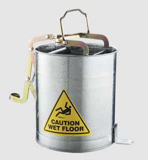 Oates Metal Wringer Bucket With Castors 15l