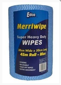 Wipes Merriwipe Hd Roll Blue Perf 45Mt (50X30Cm) (