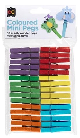 Wooden Pegs Ec Colours / 30