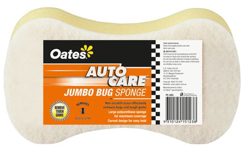 Oates Jumbo Bug Car Sponge 25 X13 White