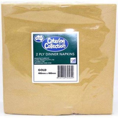 Napkin Dinner 2Ply Gold
