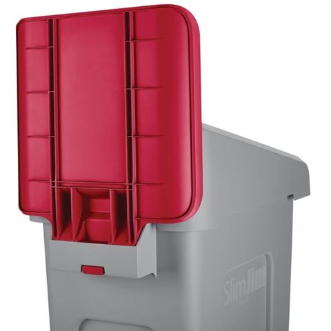 Rubbermaid Slilm Jim Recycling Station Billbaord Red