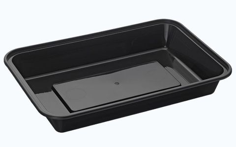 Bonson BetterSelection PP Rectangular Wide Base Containers Black 700ml