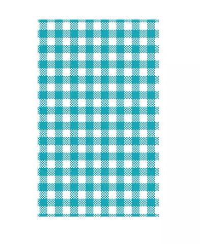 Gingham Greaseproof Teal 190 X 310mm