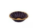 Bread Basket PP Round  Black & Gold